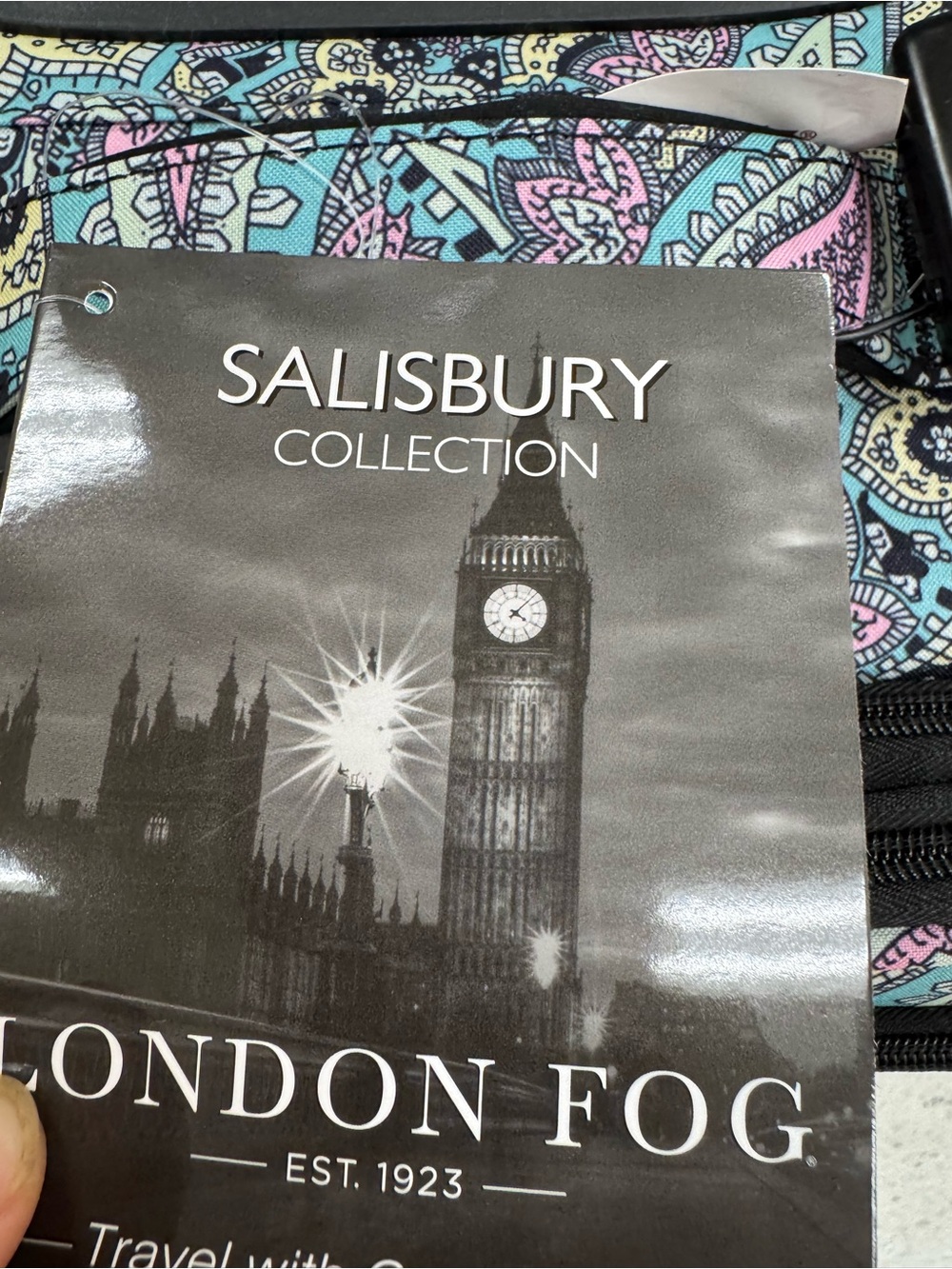 London Fog Paisley Rolling Carry-On Set 15” ans 20” - Picture 4 of 5
